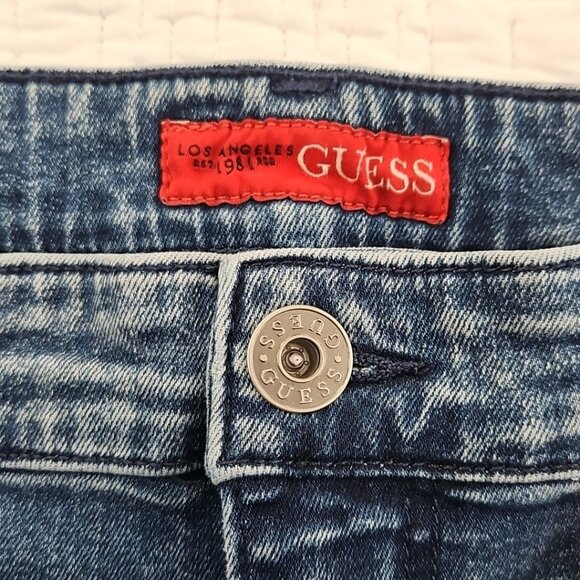 Guess Denim Cargo Pants Men's 38x32 Med Wash NEW 7 Pockets Stretch NWT Comfort - Picture 9 of 16